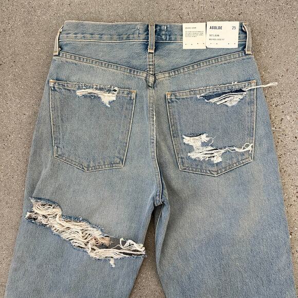 AGOLDE 90's Mid Rise Loose Fit Jeans in Unhinged NWT - Picture 5 of 12